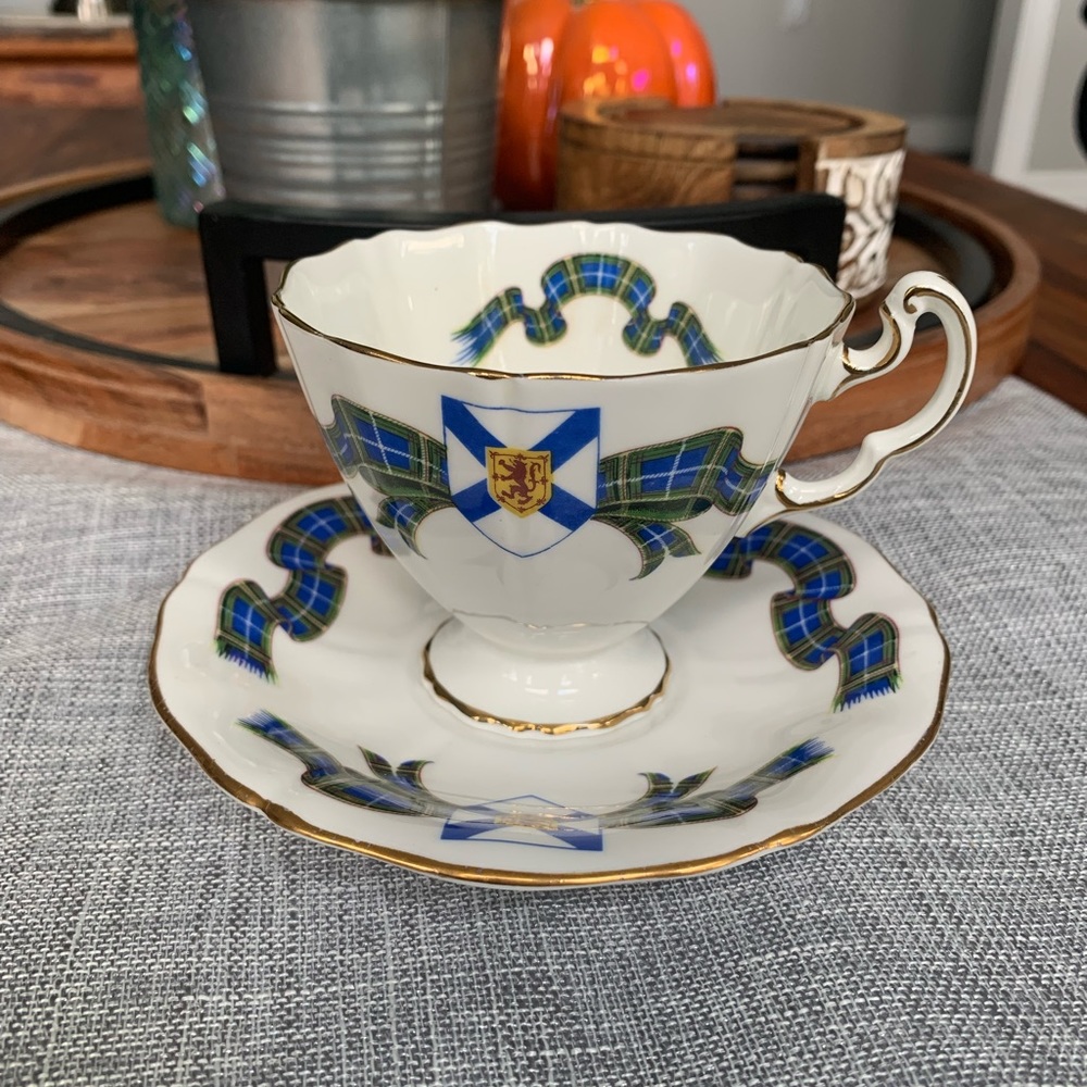 Royal Addedly Nova Scotian Tartan Tea Cup & Saucer